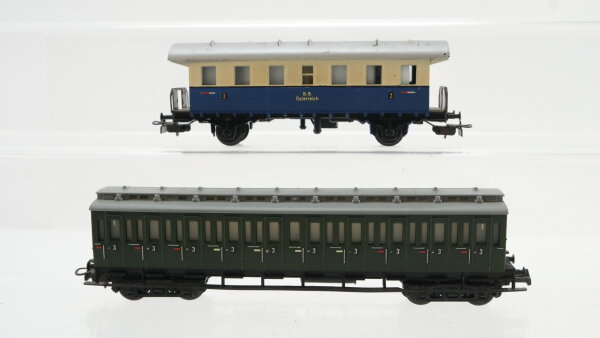 Liliput H0 Konvolut Personenwagen Abteilwagen 3.Kl., Donnerbüchse blau/weiß 2.Kl. ÖBB,u.a.