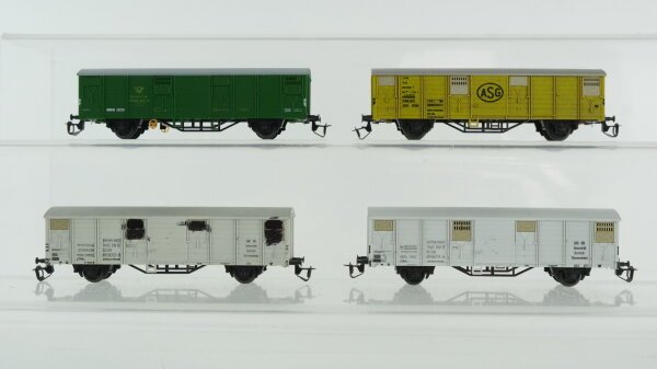 BTTB TT Konvolut Güterwagen gedecketr Güterwagen lang ASG, Interfrigo, Postwagen lang Deutsche Post DR,SJ