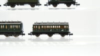 Fleischmann N Konvolut Abteilwagen 3.Kl. Abteilwagen mit Bremserhaus 3.Kl. 3-achsig Abteilwagen 3.Kl. 3-achsig Postwagen Packwagen DR/u.a.