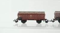 Zeuke TT Konvolut Güterwagen 2 x Containerwagen mit 2 Container, Klappdeckelwagen Kalk, Hochbordwagen DR,u.a.
