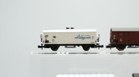 Minitrix N Konvolut Kühlwagen "Lütgenau EKU" Gedeckte Güterwagen Viehverschlagwagen DB
