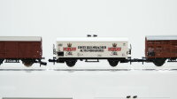 Minitrix N Konvolut Kühlwagen "Lütgenau EKU" Gedeckte Güterwagen Viehverschlagwagen DB