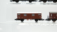 Minitrix N Konvolut Kühlwagen "Lütgenau EKU" Gedeckte Güterwagen Viehverschlagwagen DB