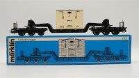 Märklin H0 4618 Tiefladewagen mit Übersee-Kiste...