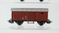 Märklin H0 Konvolut Hochbordwagen Gedeckter Güterwagen mit Bremserhaus Gedeckter Güterwagen Containetrtargewagen "VTG" mit Bremserhaus DB/DR/NS/SBB-CFF/NSCB