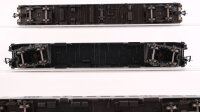 Fleischmann H0 Konvolut Steuerwagen 2.Kl. mit Gepäckabteil beige-ocenablau/silber Personenwagen 2.Kl. beige-oceanblau Personenwagen 1,/2.Kl. silber DB (ein Puffer abgebrochen)