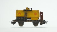 Märklin H0 Konvolut Kesselwagen 374 "Schell" mit Bremserhaus Schotterwagen 367 "Talbot" Kipplore Länderbahn (alte Blechmodelle)