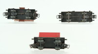 Märklin H0 Konvolut Kesselwagen 374 "Schell" mit Bremserhaus Schotterwagen 367 "Talbot" Kipplore Länderbahn (alte Blechmodelle)