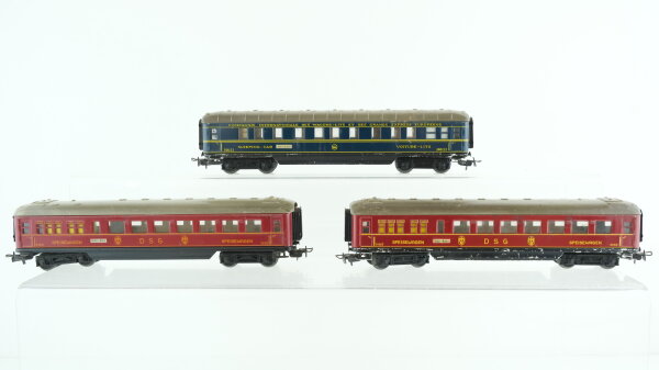Märklin H0 Konvolut Speisewagen "346/2" DSG Schlafwagen "346/3J" DSG/CIWL (Blech)