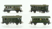 Märklin H0 Konvolut Personenwagen 3.Kl. Packwagen "328" grün Blech Länderbahn