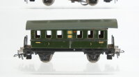 Märklin H0 Konvolut Personenwagen 3.Kl. Packwagen "328" grün Blech Länderbahn