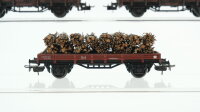 Trix/Electrotren/Lima H0 Konvolut Hochbordwagen Gedeckter Güterwagen mit Bremserhaus Niederbordwagen beladen DB/RN/FS