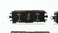 Trix/Electrotren/Lima H0 Konvolut Hochbordwagen Gedeckter Güterwagen mit Bremserhaus Niederbordwagen beladen DB/RN/FS