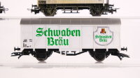 Liliput H0 Konvolut Gedeckte Güterwagen "Schwaben Bräu Feldschlösschen" Hochbordwagen DB/SBB-CFF