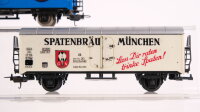 Unbekannt H0 Konvolut Kühlwagen "Transfesa bSpatenbräu" Gedeckter Güterwagen mit Bremserhaus "Fürstenberg Bräu" DB/RENFE