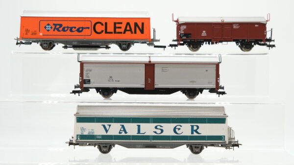 Roco H0 Konvolut Seitenwandschiebewagen "Valser" Seitenwandschiebewagen "Roco Clean" Klappdeckelwagen Seitenwandschiebewagen DB