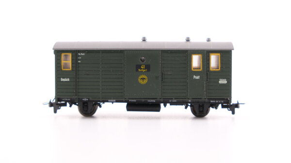 Bemo H0e Hilfs-Gepäck/Postwagen Stuttgart 41 DRG
