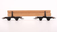 Piko H0 Langholz-Drehschemelwagen 2-teilig Metall Holz