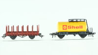 Fleischmann H0 Konvolut Kesselwagen "Shell" Rungenwagen DB