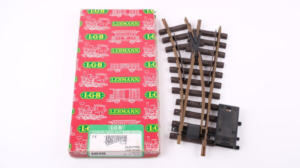 LGB G 1215 Elektrische Weiche links L 300 mm 30° R1 = 60 cm (gebrauchter Zustand) in OVP
