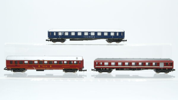 Lima N Konvolut Personenwagen Schlafwagen, Persoenwagen 1.Kl., ME-Wagen Touropa DB