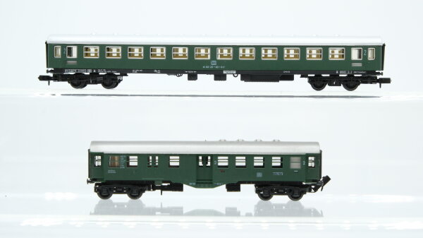 Arnold N Konvolut Personenwagen Umbauwagen 2.Kl./Expressgutabteil Zugende, Personenwagen grün 2.Kl. DB