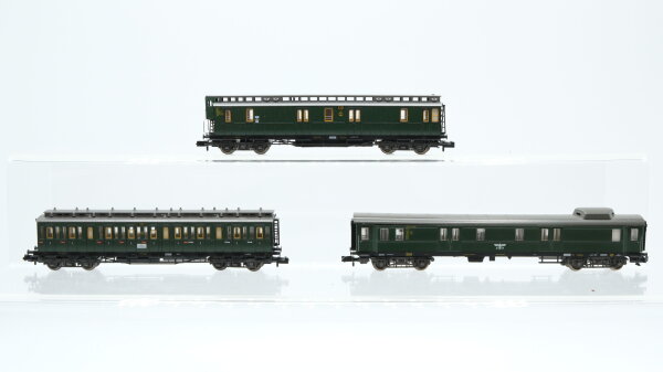 Fleischmann N  Konvolut Personenwagen Abteilwagen, Postwagen, Gepäckwagen DRG