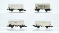 Unbekannt N Konvolut Güterwagen Kühlwagen weiss 1 x gesupert DB (1 Kupplung fehlt)