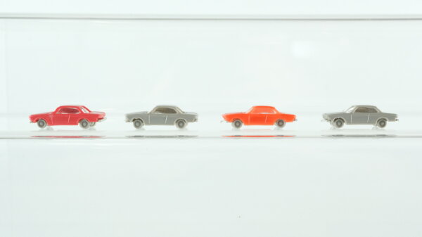 RMM N Konvolut Fahrzeuge 2 PKW BMW grau, 1 PKW BMW orange, 1 PKW BMW lachsrot