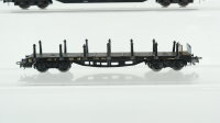 Märklin H0 Konvolut Niederbordwagen mit Plane "Märklin" Schwerlastflachwagen mit Rungen Seitenwandschiebewagen "VTG" DB
