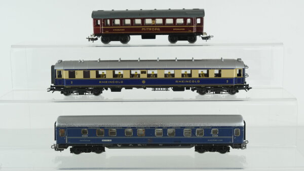 Märklin H0 Konvolut Pullmanwagen "Rheingold" Schlafwagen "CIWL" Speisewagen "342 Mitropa" DB/u.a.