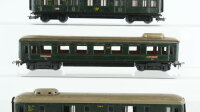 Märklin H0 Konvolut Personenwagen "351" Packwagen "346/4" Postwagen "346/5" Länderbahn