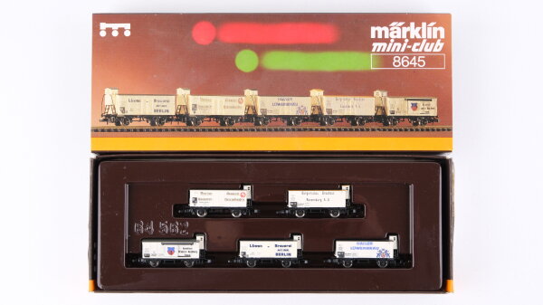 Märklin Z 8645 Güterwagen-Set "Brauereien" Bierwagen