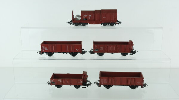 Märklin H0 Konvolut Trapezdachschiebewagen Hochbordwagen Hochbordwagen mit Bremserhaus DB/DR/NS