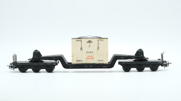 Märklin H0 4618 Tiefladewagen mit Übersee-Kiste  SST 53  St 52 der DB