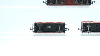 Fleischmann N Konvolut Güterwagen 2 x Hochbordwagen, Teleskophaubenwagen 6-achsig mit 2 Coils DB