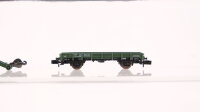 Minitrix N Konvolut Güterwagen Kranwagen mit Schutzwagen, Selbstentladewagen "Rhein-Kies" Selbstentladewagen "Erz IIId" DB