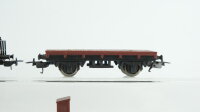 Lima/Unbekannt H0 Konvolut Niederbordwagen mit Bremserhaus Gedeckter Güterwagen Niederbordwagen Flachwagen DB/FS/u.a.