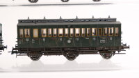 Fleischmann H0 Konvolut Personenwagen 4 x Abteilwagen 3.Kl. "Köln" DRG (Kupplungen fehlen teilweise)