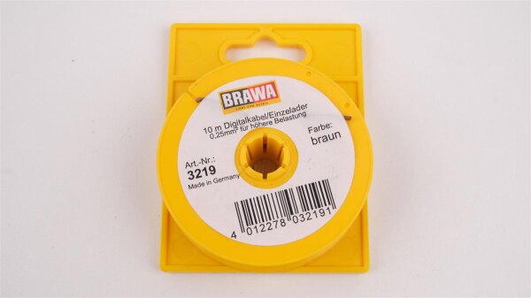 Brawa 3219 10m Digitalkabel/Einzelader 0,25 qmm, braun