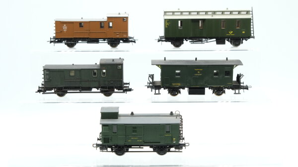 Unbekannt H0 Konvolut Personenwagen Postwagen, Gepäckwagen DB,DRG,MZA,Württemberg, K.Sächs.Sts.E.B.