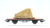 Liliput H0 Konvolut Flachwagen mit Ladung Flachwagen mit Bremserhaus Niederbordwagen mit Ladung "Holzkiste Plane Milkana" ÖBB/u.a. (kleinere Abbrüche vorhanden)