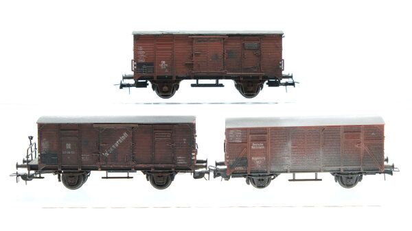 Piko H0 Konvolut Gedeckte Güterwagen Gedeckter Güterwagen "Wasserstoff" DR (2 Trittstufen fehlen)