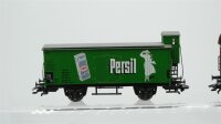 Märklin H0 Konvolut Kühlwagen mit Bremserhaus "Persil Seefische" Gedeckter Güterwagen "Stückgut-Schnell-Verkehr" Niederbordwagen DR