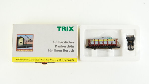 Minitrix N Rungenwagen Spielwarenmesse Nürnberg 2002 "Feuer und Wasser" DB