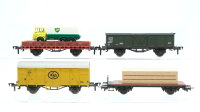 Liliput H0 Konvolut Niederbordwagen mit LKW...