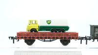 Liliput H0 Konvolut Niederbordwagen mit LKW...