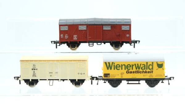 Fleischmann H0 Konvolut Gedeckte Güterwagen Kühlwagen "Wienerwald" DB/FS