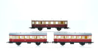 Unbekannt H0 Konvolut Personenwagen beige-rot DR (teilw....