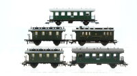 Fleischmann H0 Konvolut Personenwagen 3.Kl. Packwagen...